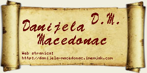 Danijela Macedonac vizit kartica